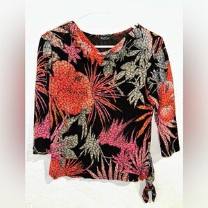 Vibrant Floral Long Sleeve Top